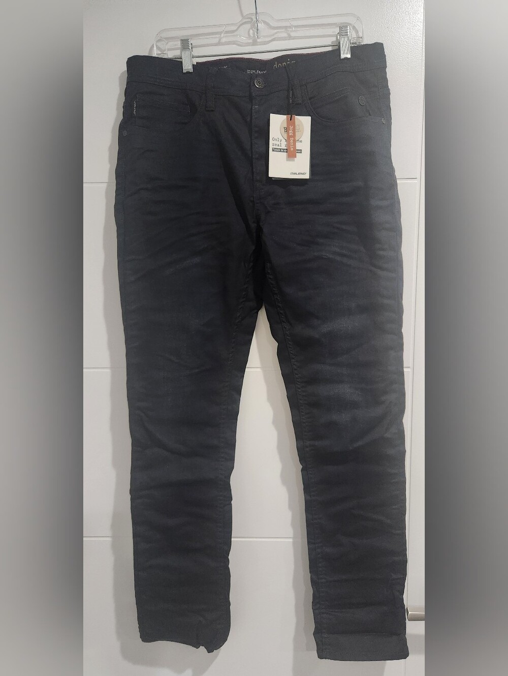 B Blend Black Men's Slim Fit Jeans 34/32 NWT